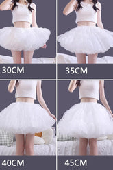 White Violent Boneless Four-Layered Sweet Lolita Petticoat